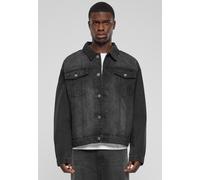 Urban Classics - Heavy Ounce Boxy Denim Black Washed - Jeans Jacket - black - S - 100% Cotton,Denim S