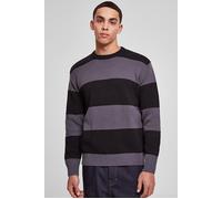Urban Classics Men's Heavy Oversized Striped Sweatshirt - Black/Darkshadow - M
