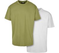 Urban Classics Heavy Oversized Tee 2-Pack Men T-Shirt Cotton Jersey Solid Color