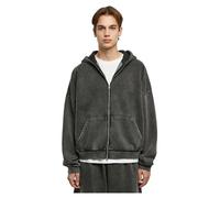 Urban Classics Heavy Sand Washed 90´s Full Zip Sweatshirt Grey 3XL Men
