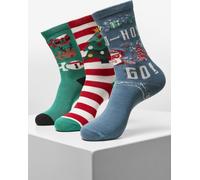 Urban Classics Ho Ho Ho Christmas Socks 3-Pack Multicolor