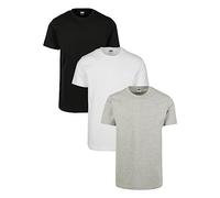 Urban Classics Hombre Basic Tee 3-Pack T-Shirt, Multicolour (Black/White/Grey 01563), 3XL (Pack of 3)