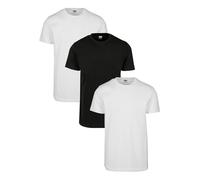 Urban Classics Hombre Basic Tee 3-Pack T-Shirt, Multicolour (White/White/Black 02254), XL (Pack of 3)