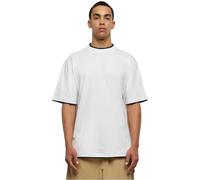 Urban Classics Men's Contrast Tall Tee T Shirt, Wht/Blk, XL UK