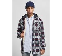 Urban Classics Hooded Polar Fleece Overshirt Midnightnavy/red size M | Light Jackets Outlet | Men M