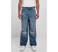 Urban Classics Hose Distressed 90‘S Jeans Mid Deepblue Destroyed Washed