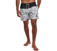 Urban Classics Low Block Pattern Swimming Shorts White 2XL Men
