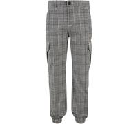 Urban Classics Kids Boys AOP Glencheck Cargo Jog Pants Checked New