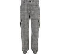 Urban Classics Kids Boys AOP Glencheck Cargo Jog Pants Checked New