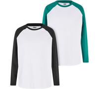 Urban Classics Kids Boys Organic Oversized Raglan Long Sleeve 2-Pack T-Shirt