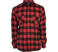 Urban Classics Kinder Hemd Boys Checked Flanell Shirt Black/Red