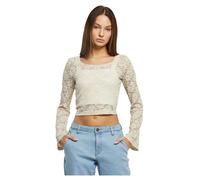 Long sleeve lace blouse for women Urban Classics Beige L