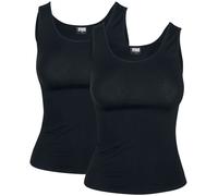 Urban Classics Women's Tb1907-ladies 2-Pack Basic Stretch Top, Black, XXXL