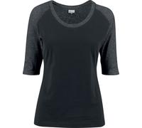 Urban Classics Ladies 3/4 Contrast Raglan Tee Long-sleeved Top black charcoal L