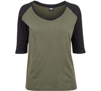 Urban Classics Ladies 3/4 Contrast Raglan Tee Women Longsleeve Shirt New