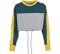 Urban Classics Ladies - 3-TONE Cropped Stripe Pullover grey