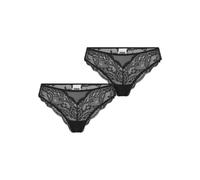 Urban Classics Ladies' All-over lace Brazilian Panties (2-pack) Underwear black S