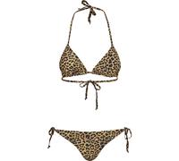 Urban Classics Ladies Animal Print Triangle Bikini Leopard Beach Pool Tie