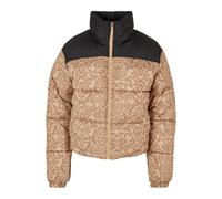 Urban Classics Ladies Aop Retro Puffer Jacket Union Beige Damast size L | Winter Jackets Outlet | Women | Brown L