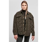 Urban Classics Ladies AOP Sherpa Overshirt Women Shirt Jacket Oversize Fluffy