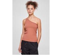 Urban Classics Women's Ladies Asymmetric Top Cami Shirt, Terracotta, Large