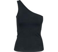Urban Classics Women's Ladies Asymmetric Top Sports Tank, Black (Black 00007), M