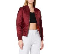 Urban Classics Ladies Basic Bomber Jacket Jacket, Red (burgundy 606), 34 (Manufacturer Size: XS)
