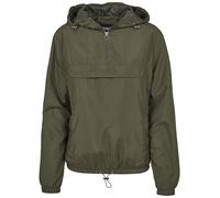 Urban Classics Women's Ladies Basic Pull Over Jacket, Dark olive, XXL UK