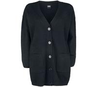 Urban Classics Women's Ladies Chunky Fluffy Knit Cardigan Sweater, Black, S
