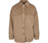 Urban Classics Ladies Classic Overshirt Jacket Shirt-Style Pleats Oversize