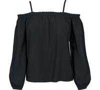 Urban Classics Ladies Cold Shoulder Longsleeve Long-sleeve Shirt black 3XL