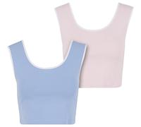 Urban Classics Ladies Contrast Cropped Top With Deep Back Cut