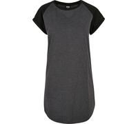 Urban Classics Women's Contrast Raglan Tee Dress Casual, Charcoal/Black, XL