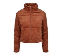 Urban Classics Corduroy Women's Winter Jacket Corduroy Puffer Jacket with Stand-Up Collar, Short Cut, Art Down Jacket, Size XS to 5XL, Toffee, S