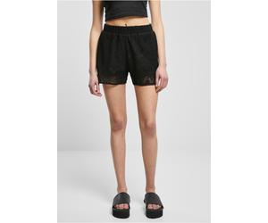 Urban Classics - Ladies Crochet Lace Resort Black - Shorts - black - S - 87% Cotton, 13% Polyamide S