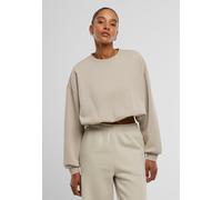 Urban Classics - Ladies Cropped Gathered Cloud - Sweater - grey - M - 65% Cotton, 35% Polyester M