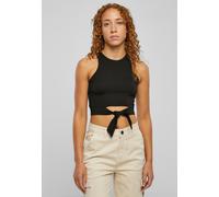 Women's cross-over tank top with bows Urban Classics Noir XL