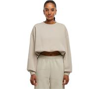 Urban Classics - Ladies Cropped Gathered Cloud - Sweater - grey - XL - 65% Cotton, 35% Polyester