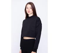 Urban Classics Cropped Oversized High Neck Crew Sweatshirt Black XS Women