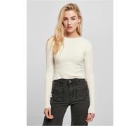 Urban Classics Ladies Cropped Rib Knit Twisted Back Sweater Women Pullover