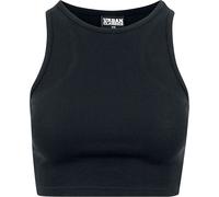 Urban Classics Women's Tb1498-Ladies Cropped Rib Tank Top, Black, 3XL