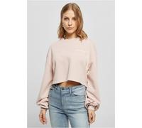 Urban Classics Ladies Cropped Small Embroidery Terry Crewneck Women