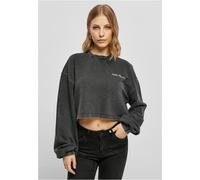 Urban Classics Ladies Cropped Small Embroidery Terry Crewneck Women