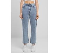 Urban Classics - Ladies Cropped Straight Leg Denim Tinted Lightblue Washed - Jeans - blue - W26 - 100% Cotton W26