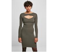 Urban Classics Ladies Cut Out Dress Olive size S | Mini Dresses Outlet | Women | Green S