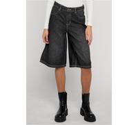 Urban Classics - Ladies Denim Bermuda Black Washed - Shorts - black - W28 - 100% Cotton W28