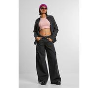 Urban Classics - Ladies Denim Black Washed - Shirt - black - XXL - 98% Cotton, 2% Elastane,Denim XXL