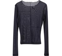 Urban Classics Ladies’ exposed seam mesh long sleeve Long-sleeve Shirt black 3XL