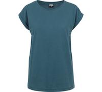 Urban Classics Ladies Extended Shoulder T-Shirt Jersey Drop Turn-Up Sleeves Co