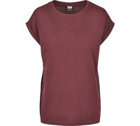 Urban Classics Ladies Extended Shoulder T-Shirt Jersey Drop Turn-Up Sleeves Co